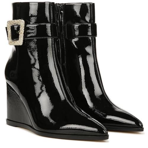 Sam Edelman Weslie 2 I7767S1001 Boots Women's 7 Black Wedge Heel Booties ZAP2108