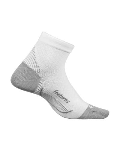 Feetures Ankle Socks Unisex Small White Gray Plantar Fasciitis Relief GBO2433