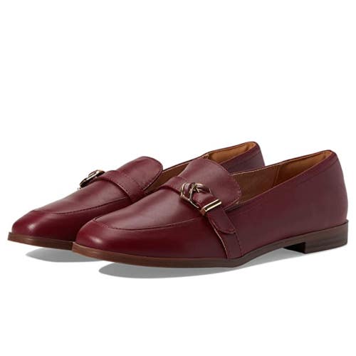 Rockport Susana Knot CI9720 Flats Womens US 7 Red Leather Slip On Loafer HTAT257