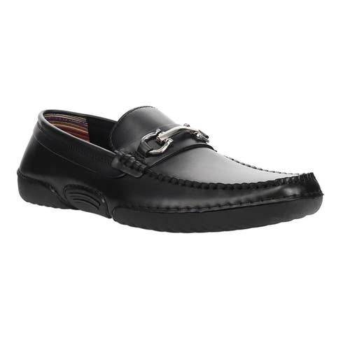 Stacy Adams Delano 25609-001 Loafers Men's 7 Black Moc Toe Dress Shoes HTAT294