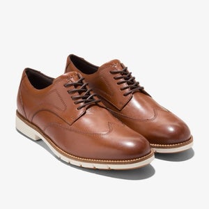 Cole Haan FlexGrand360 C40440 Oxfords Men's 10.5 Tan Wingtip Dress Shoes VER1173