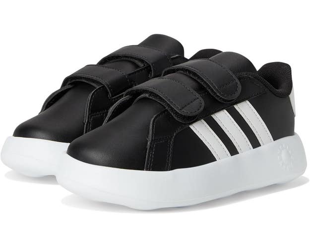Adidas Grand Court 2.0 ID5272 Sneaker Toddler US 9 Black Lifestyle Shoes VER1211