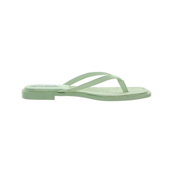 Steve Madden Abela Flip Flops Womens 6 Mint Faux Leather Slip On Sandals ZAP2109