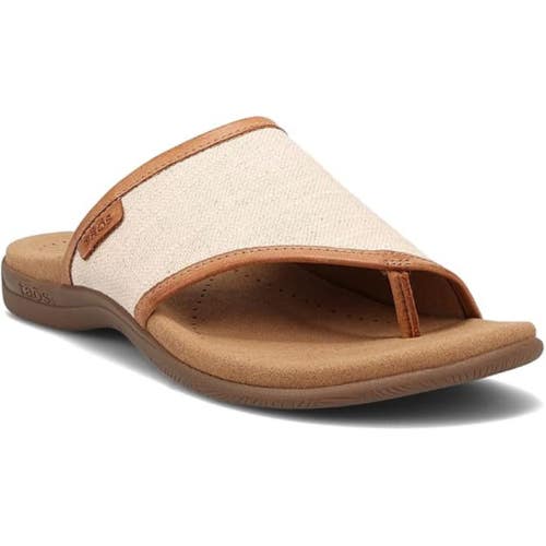 Taos Boundary Sandals Women's US 7 Ivory Toe Loop Comfort Slip On Slide ZAP2086