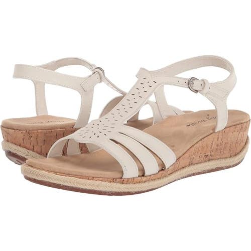 Easy Street Dorinda 31-6733 Sandals Women's US 6 White Adjustable Strap HTAT281