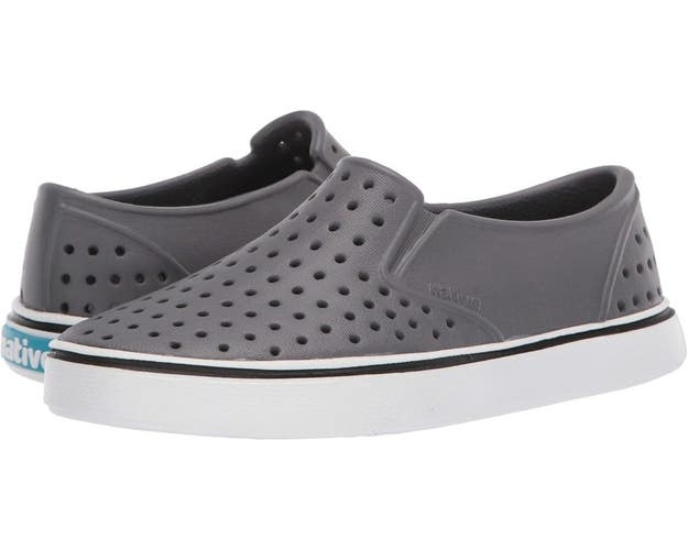 Native Shoes Miles Sneakers Mens 6 Dublin Gray Perforated Slip On Shoes ZAP2094