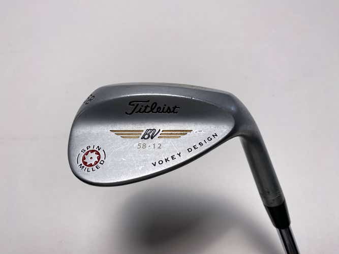 Titleist Vokey Spin Milled Chrome 2009 Lob Wedge LW 58* 12 Bounce Wedge RH