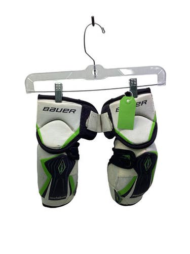 Used Bauer NS-X Senior Elbow Pads White And Green LG 11347-S000228726