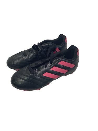 Used Adidas GOLETTO Soccer Cleats Black And Pink Youth 13.0 11347-S000263412