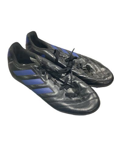 Used Adidas GOLETTO Soccer Cleats Black And Navy Blue Junior 04.5 11347-S000263409