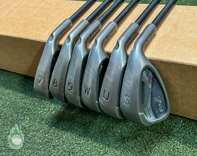 Used Ping Blue Dot G25 Irons 7-PW/UW/SW TFC Soft Regular Graphite Golf Club Set