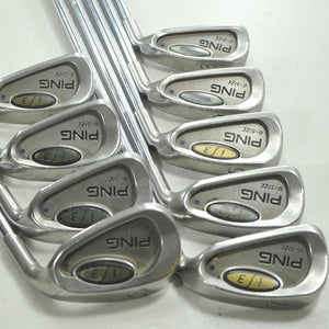 Ping i3 O-Size 3-W,SW Iron Set Stiff Flex Blue Dot Right Steel # 210580
