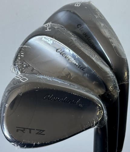 Cleveland RTZ Black Satin Wedge Set 50-10, 54-10, 58-10 Steel DG Spinner RH NEW!