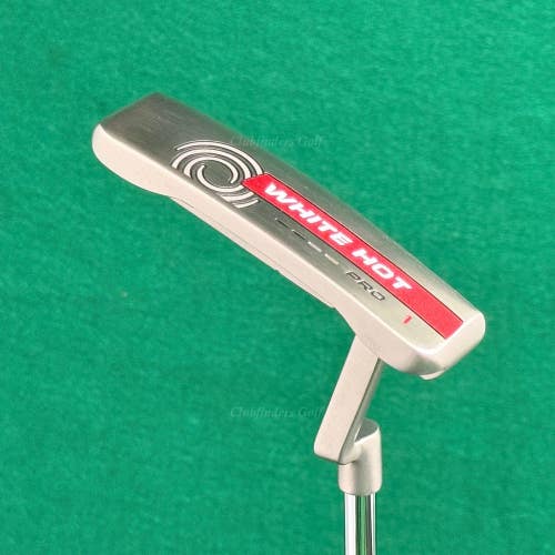 Odyssey White Hot Pro #1 Chrome Plumbers-Neck 34.5" Putter w/Super Stroke & HC