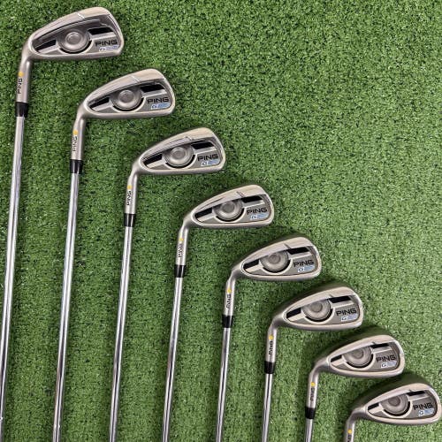 Ping G Series 2016 Irons Set 4-PW UW Yellow Dot AWT 2.0 Stiff Flex Left Handed