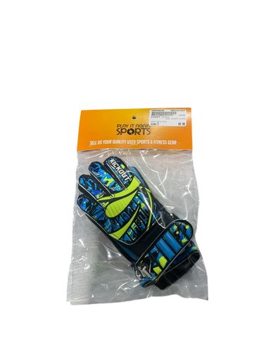 Used KICKOFF GLOVES Soccer Goalie Gloves Royal Blue 3 11834-S000046200