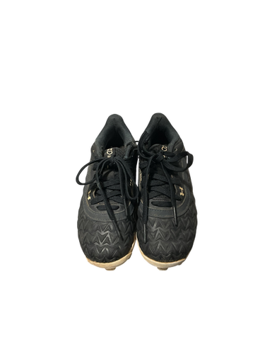 Used Under Armour BASEBALL CLEAT BB/SB Cleats Black Youth 12.0 11834-S000046198