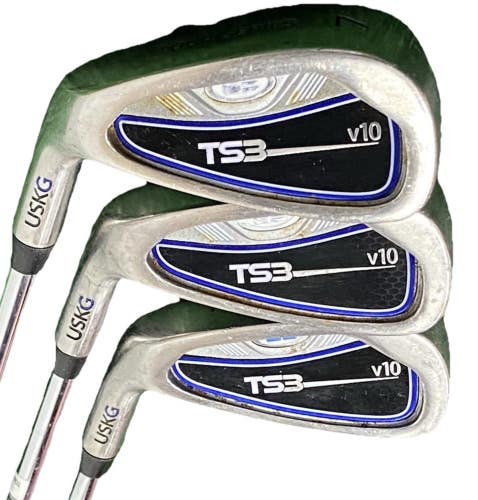 US Kids Golf Tour Series TS3 V10 5,6,7 Iron Set LH Junior Steel 5i/34 57" Height