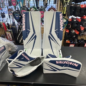 24" +2 Vaughn SLR4 Regular Goalie Full Set (New) White/Blue/Pink