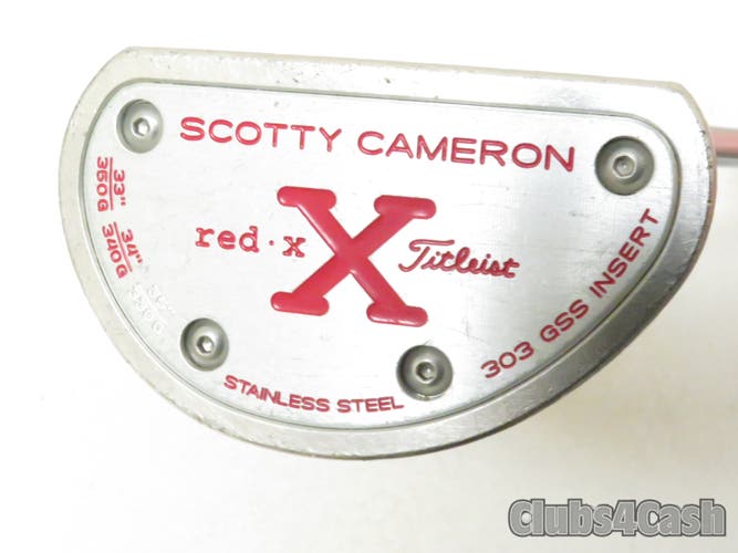 Titleist Scotty Cameron Red X Putter Center Shaft 33" NO Cover