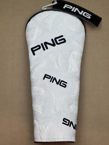 PING 2025 White Icon Pingman Players Driver Headcover NEW!