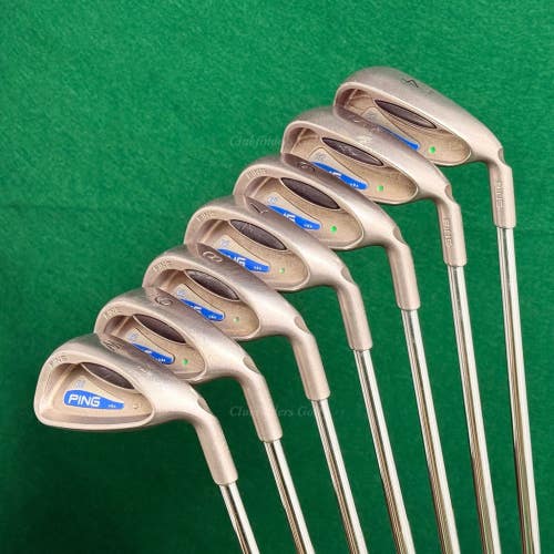 Ping G2 Green Dot 4-PW Iron Set Ping CS Lite Steel Stiff