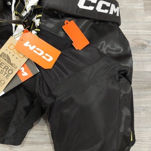 Black Medium Junior CCM Tacks Hockey Pants (New) 2