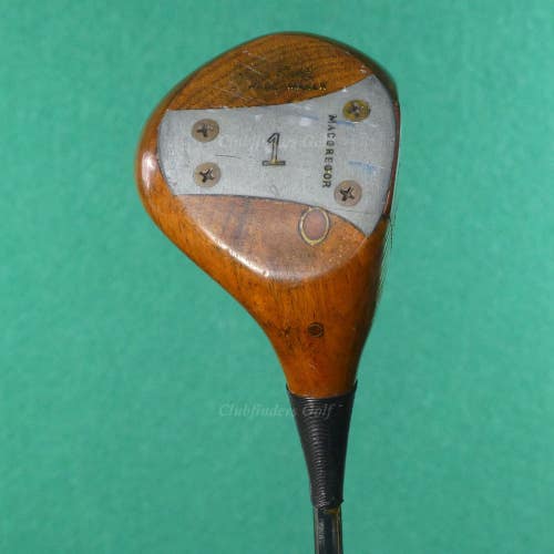 VINTAGE MacGregor Pace-Maker 4-Screw Persimmon 1 Wood Stepped Steel Stiff *READ*
