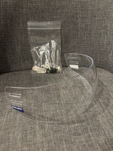 Bauer Hockey 55P X Cut Half Shield Visor Pro Stock New with Hardware