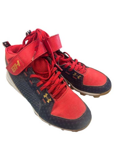 Used Under Armour BH BB/SB Cleats White/Red/Navy Junior 04.5 11862-S000092683