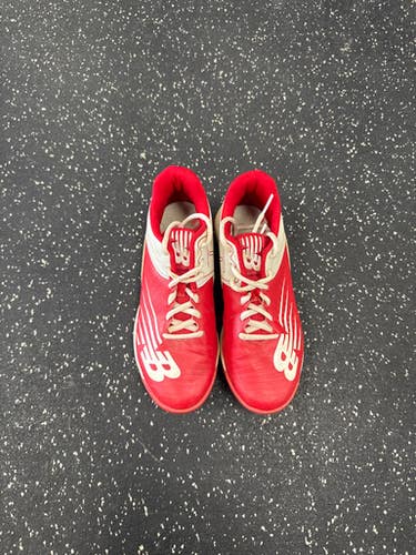 Used New Balance 4040 BB/SB Cleats Cardinal And White Junior 03 11849-S000036572