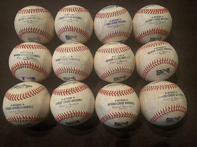 Rawlings Official Minor League Baseballs 12 Pack (1 Dozen) (Used)