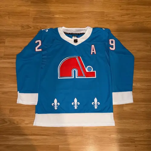 Nathan MacKinnon Colorado Avalanche / Quebec Nordiques Blue Retro Stitched Jersey