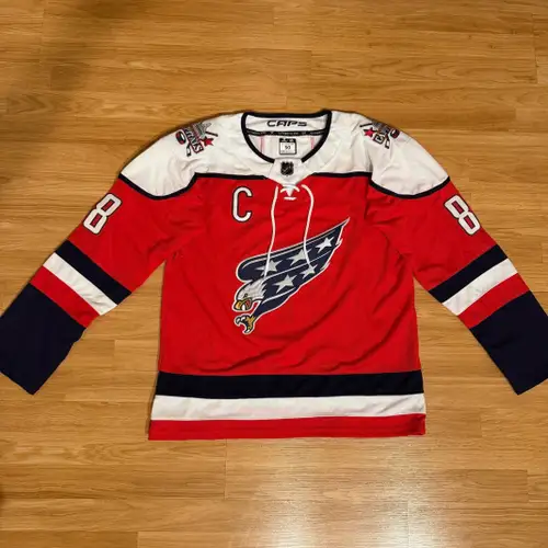 Alex Ovechkin Capitals Red Alternate Stitched NHL Jersey – Men’s