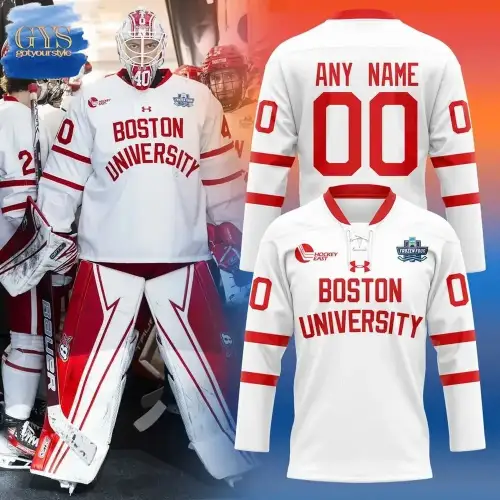 Boston University Men’s 2025 Frozen Four NCAA Hockey Jersey – Custom Name & Number