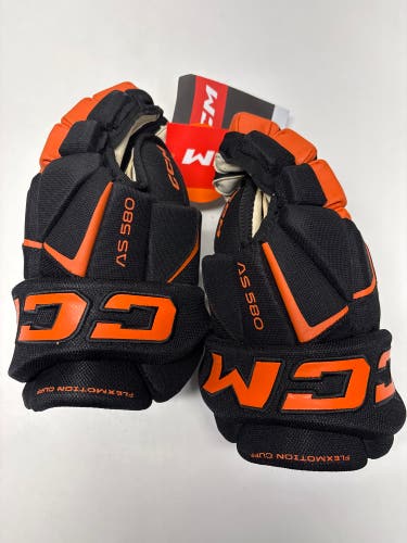 New!! CCM AS580 Gloves 12" Black/Orange