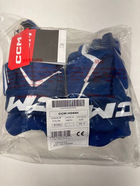 New!!CCM JetSpeed FT680 Gloves 14" Royal Blue