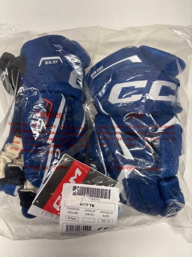New!! CCM JetSpeed FT6 Gloves 14" Royal Blue