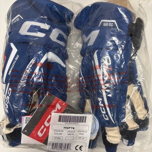 New!! CCM JetSpeed FT6 Gloves 15" Royal Blue