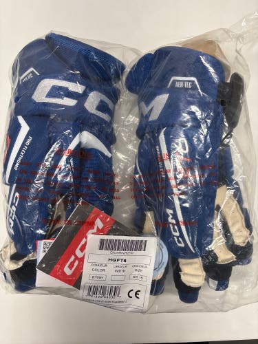 New!! CCM JetSpeed FT6 Gloves 15" Royal Blue