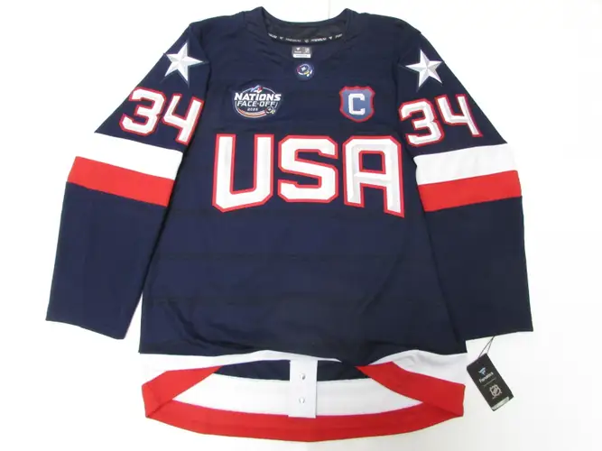 Matthews Team USA Hockey Jersey – 4 Nations Face-Off Premium by Fanatics - Size 50