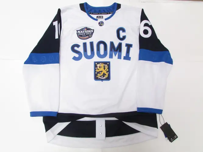 Barkov Team Finland Hockey Jersey – 4 Nations Face-Off Premium, Size 52