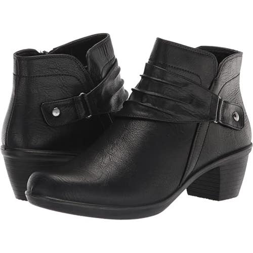 Easy Street Damita Boots Women's US 8.5 Black Round Toe Ankle Bootie HAWK2236
