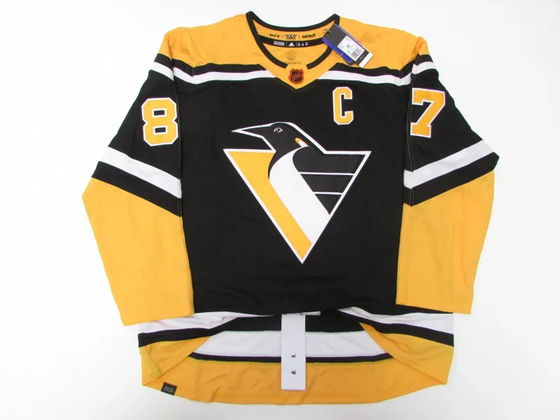 Crosby Pittsburgh Penguins Adidas Reverse Retro 2.0 Authentic Hockey Jersey - Size 52