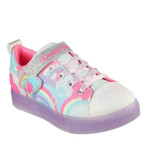 Skechers Twinkle Sparks Ice 2.0 Shimmering Girls US 1 Multi Casual Shoes HTAT314