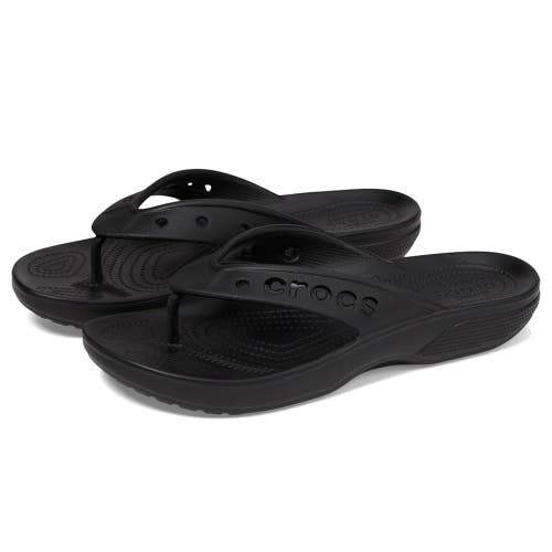 Crocs Via Sandals Women's US 6 Black Toe Post Comfort Casual Flip Flop GBO2622