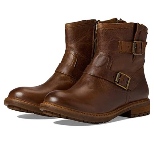 Sofft Lalana SF0071141 Boots Women's 6 Warm Brown Leather Side Zip Ankle HTAT214