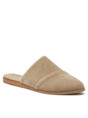 Toms Jade 10020824 Flats Women's US 7.5 Dune Sued Slip On Comfort Mule HAWK2297
