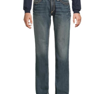 Ariat M4 Western Jeans Mens 34/38 Blue Denim Low Rise Bootcut Leg Cowboy JDM2353