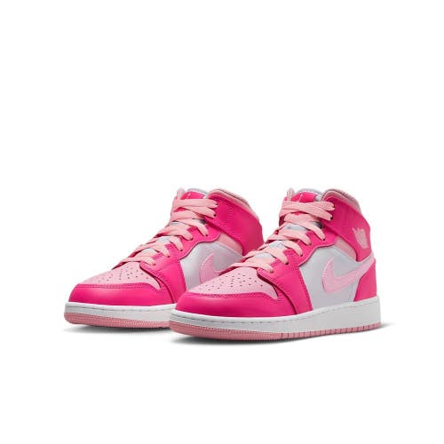 Nike Air Jordan 1 Mid FD8780-116 Sneaker Kids US 5Y Pink Lifestyle Shoes HTAT243